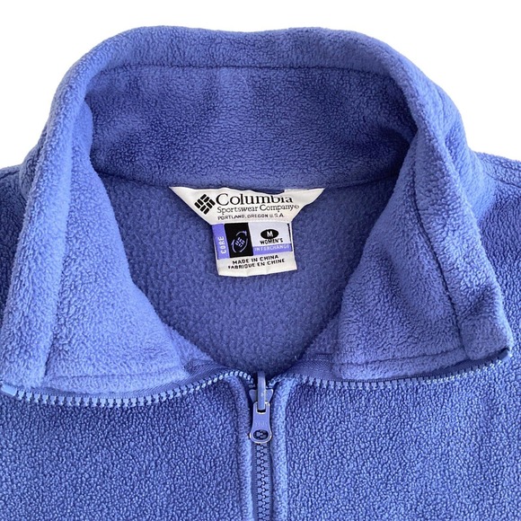 COLUMBIA Women's Medium Core Interchange FLEECE JACKET Blue Full Zip Soft Warm - Picture 4 of 12